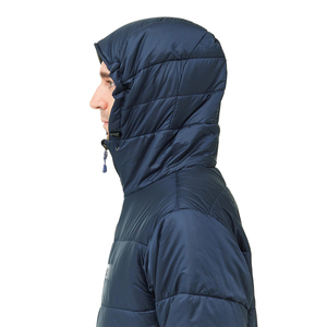 Vestes matelassées pour hommes de qualité supérieure, couleur bleu marine, style tendance, manches longues, fermeture éclair, veste matelassée d'hiver avec broderie en chenille - Product Image 2