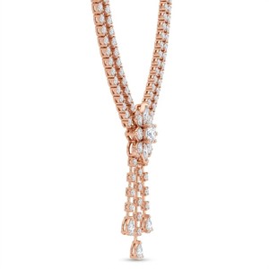 Collar Clásico Unisex de Oro de 18K con Diamante Cultivado en Laboratorio, Corte Pera, Estilo Vintage, Joyería de Compromiso con Pavé - Product Image 1