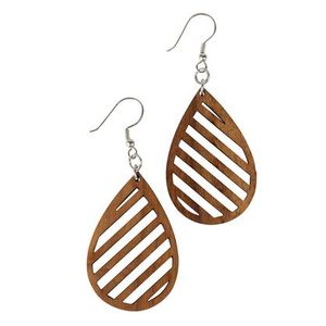 Pendientes de Madera de Acacia de Buen Diseño y Gran Venta para Chicas, con el Mejor Acabado, Nuevo Diseño Ovalado para Mujer, Pendientes de Madera a Precio Económico - Product Image 5