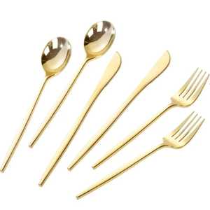 Ensemble de couteaux à fromage modernes, durables et simples en acier inoxydable doré, fourchette à fromage, spatule, trancheur de beurre, coupe-charcuterie pour planche à charcuterie - Product Image 6