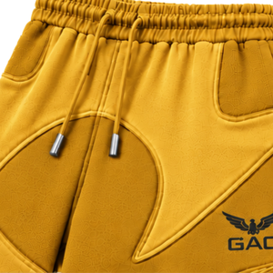 <b>Yellow</b> Oversized <b>Hoodie</b> Sweatpants Set Unisex Streetwear Casual Pullover Matching Tracksuit Relaxed Fit Winter Outfit Clothing - Product Image 5