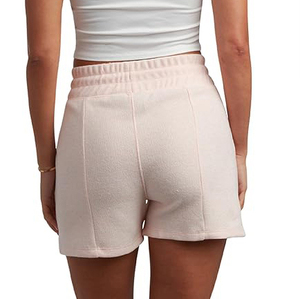 กางเกงขาสั้นออกกำลังกายผู้หญิงเอวสูงบุขนแกะกระชับรูปร่างมีกระเป๋าข้างเอวยางยืดพร้อมเชือกผูกสำหรับใส่ในยิม - Product Image 3