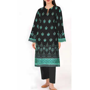 เสื้อยืด cambric พิมพ์ลายดิจิทัล1ชิ้นสำหรับผู้หญิงโมเดล PW9597 - Product Image 1