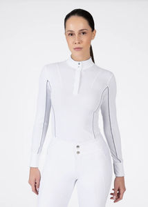 Camisa de competición para mujer de primera calidad, tela suave, duradera, cómoda, ajuste flexible y elegante, ropa de equitación para mujer, camisas de competición. - Product Image 4