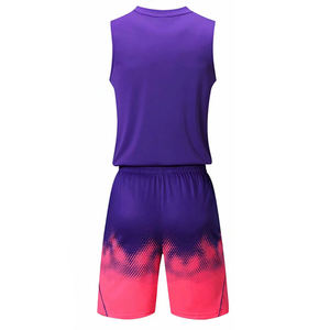 OEM Service Basketball Uniforms 100% Polyester Sleeveless Breathable Sports Jerseys Custom Team Name Adult Training Uniform - Product Image 5