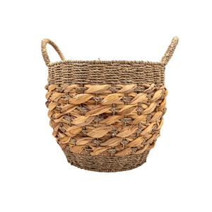 Cesta de mimbre marino con jacinto de agua, artesanal, para almacenamiento y decoración de cocina, de Vietnam, a precio mayorista económico - Product Image 5