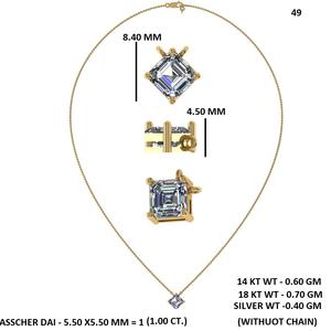 Collier pendentif en argent de haute joaillerie avec diamant de laboratoire pour femme, idéal pour les occasions spéciales et comme cadeau de mariage - Product Image 5