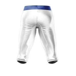 Ensemble de maillots de football américain unisexe 24 blanc bleu dégradé sublimé col en V manches courtes anti-humidité ajusté uniforme personnalisé - Product Image 6
