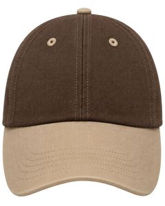 Manufacturer Custom Chocolate Brown And Beige Two Tone Baseball Cap Adjustable Unisex Cotton Sports Outdoor Casual Fashion <b>Hat</b> - Product Image 1