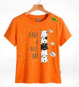 T-shirts 100 % coton écologiques pour femmes, vêtements de marque, lot de liquidation, surplus du Bangladesh, anti-boulochage, séchage rapide - Product Image 5