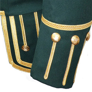 Veste Doublet Vert Highland 100% Laine pour Hommes, Style Bagpiper et Batteur Écossais, Collection 2026 - Product Image 3
