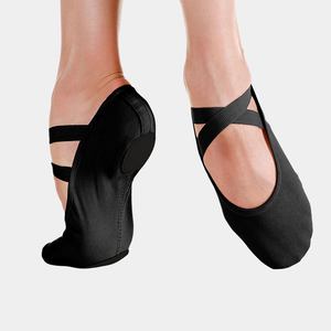 Zapatillas de Ballet para Niñas con Parte Superior de Lona de Alta Elasticidad, Forro de Algodón y Cuero Genuino - Product Image 4