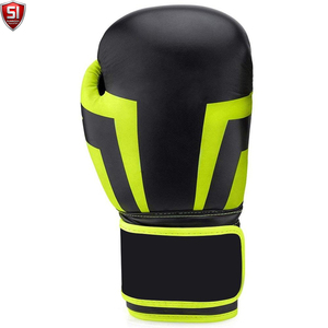 Ensemble de boxe SUMROOS SI : Gants en cuir noir et vert avec sangle de poignet réglable – Équipement d'entraînement durable, protecteur et confortable - Product Image 2