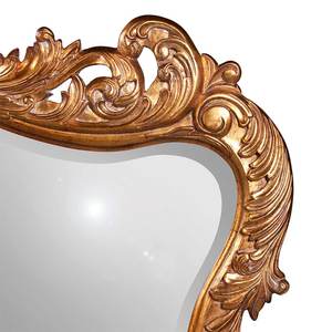 Miroir mural décoratif durable de style baroque traditionnel de luxe, cadre en teck sculpté à la main - Product Image 4