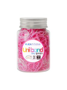 Bandes élastiques pour cheveux en TPU, fabriquées en Corée, unisexes, personnalisées OEM ODM, dans une bouteille en plastique, non toxiques, élastiques, certifiées OEKO-TEX - Product Image 1