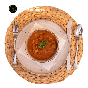 Natural Hand-Woven Water Hyacinth Bohemian Design <b>Round</b> Eco-Friendly Non-Slip <b>Placemats</b> - Product Image 1