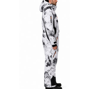 Winter Ski Suit For Men One Piece <b>Waterproof</b> Snowboard Jumpsuit Warm Insulated Windproof Snow Sports Apparel Custom Design - Product Image 5