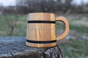 Nouvelles tasses en bois faites à la main, ustensiles de cuisine martelés, verres à bière purs pour cadeaux d'affaires - Product Image 5