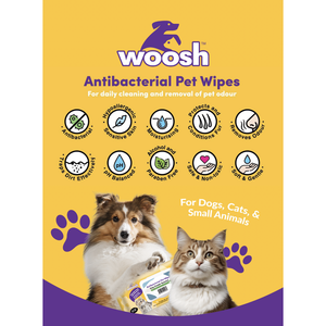 Toallitas Antibacterianas para Mascotas Woosh - Algodón (100 Hojas) - Product Image 3