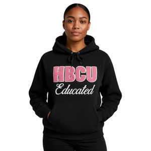 Sweat à capuche noir pour homme, broderie chenille, style universitaire, Sororité grecque Divine Nine, pour les étudiants des HBCU - Product Image 1