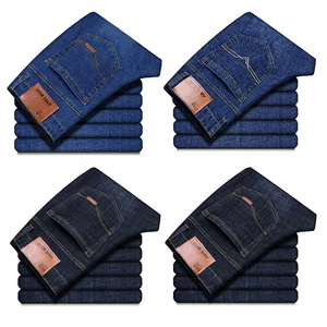 Wholesale High Quality Fashion <b>Men's</b> Jeans Wholesale Jeans Slim Fit <b>Men</b> Designer <b>Stretch</b> Denim Blue and Black Jeans for <b>Men</b> 3.8 - Product Image 1