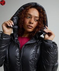 Chaqueta de Plumón para Mujer, con Capucha, Ligera, Impermeable, Forrada de Nailon, Ropa de Invierno, Chaqueta Corta Personalizada - Product Image 5