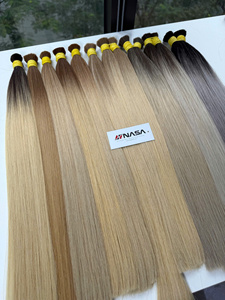 Extensiones de Cabello a Granel de la Marca NASA HAIR, con Puntas Completas, Teñidas en Color Claro, Lisas, Brillantes y Suaves - Product Image 1