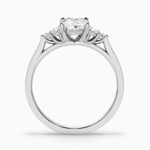 Cushion Cut Moissanite <b>Ring</b> 925 Sterling <b>Silver</b> White Gold Plated Elegant <b>Solitaire</b> Engagement Minimalist Wedding Anniversary - Product Image 3
