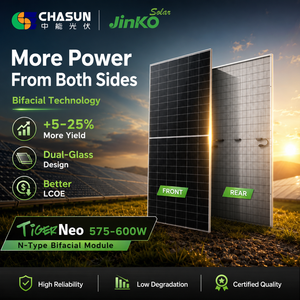 แผงโซลาร์เซลล์แบบสองด้านของ Jinko เสือนีโอ N-Type 575W กระจกคู่570W-590W JKM585N <span class=keywords><strong>72HL4</strong></span> BDV JINKO - Product Image 2