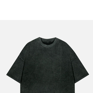 Camisetas de algodón grueso personalizadas vintage al por mayor, lisas, de 240 g/m², de punto sólido, de manga corta, extragrandes, 100% algodón, antiarrugas - Product Image 5