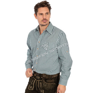 Chemise traditionnelle OEM, style bavarois allemand, en coton à carreaux, look vintage, chemise Lederhosen. - Product Image 2