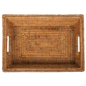 Grand plateau de rangement polyvalent en rotin pour bureau, cuisine ou armoire - Product Image 6