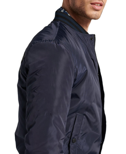 Veste de baseball satinée brodée 100 % polyester pour homme, nouveau style, coupe active, légère, imperméable et coupe-vent, style urbain - Product Image 2
