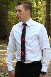 Cravate Formelle Écossaise à Carreaux Eoin Winston Sports, Motif Tartan Vert Rouge Bleu, Accessoire de Costume pour Homme, Utilisation Toutes Saisons - Product Image 5