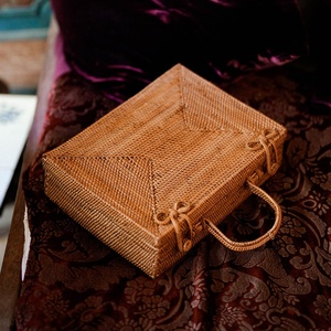 Maletas de ratán trenzado estilo bohemio, bolsas de viaje, para picnic, playa, camping, almacenamiento. - Product Image 6