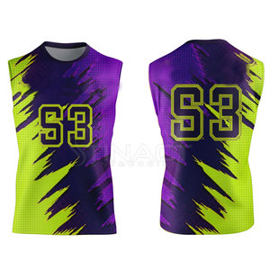 Ensemble de maillots de basket-ball sublimés personnalisés, violet, vert lime, 53, évacuation de l'humidité, unisexe, adulte, sans manches, coupe athlétique - Product Image 3
