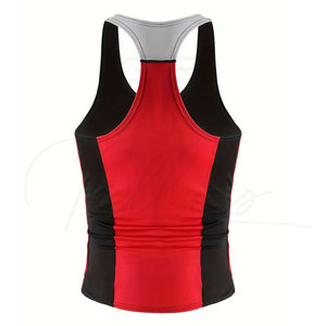 เสื้อกล้ามลำลองผู้ชายคุณภาพสูง สีพื้น ปรับแต่งได้ แห้งเร็ว ระบายอากาศดี ผลิตจากผ้าโพลีเอสเตอร์/คอตตอนถัก - Product Image 5