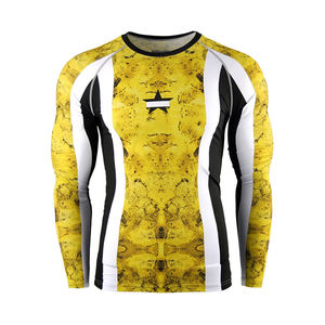 Best <b>Custom</b> <b>Design</b> High Quality Full Sublimation Gym Fitness <b>Compression</b> <b>Shirts</b> Long Sleeve Rash Guard Swimming Rashguard Men - Product Image 6