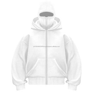 Nouveautés : Sweats à capuche unisexes personnalisables avec fermeture éclair intégrale, style streetwear, coupe oversize, et cagoule intégrale zippée pour homme - Product Image 1