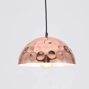 Brass Industrial Pendant <b>Light</b> <b>Modern</b> Gold Fluted Dome Hanging Lamp Ribbed Metal <b>Ceiling</b> Chandelier <b>for</b> Kitchen Island Dining - Product Image 5