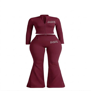 Clovix Sports – Ensemble de survêtement d'hiver pour femme, prix abordable, doublure polaire chaude, haute qualité, fournisseur en gros - Product Image 3