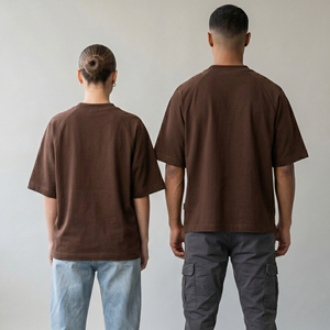 T-shirt ample à coupe carrée, manches tombantes, t-shirts unisexes pour hommes et femmes, 100% coton, col rond, t-shirt ample unisexe - Product Image 6