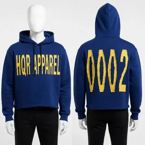 Sudadera con Capucha Personalizada con Logotipo ODM, 100% Algodón, Gruesa, 400 g/m², Transpirable, Estilo Vintage, Corte Regular, para Hombre - Product Image 2