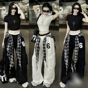 Conjunto de dos piezas largo para verano, ropa deportiva para mujer, moda natural, lavable, embalaje personalizado del fabricante de Vietnam - Product Image 5