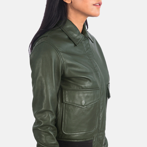 Women's <b>Long</b> Quilted Breathable Embroidery PU <b>Leather</b> Faux <b>Jacket</b> Comfortable Cozy Design Diamond <b>Leather</b> <b>Jackets</b> - Product Image 6