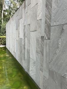 Revêtement mural extérieur en grès naturel gris Kandala, style moderne - Product Image 3