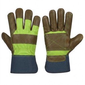 ถุงมือหนัง STALWART IMPEX สีฟ้าอ่อน-น้ำตาล  แบบเต็มผิวสัมผัส กันลื่น ทนต่อการเสียดสี  ข้อมือตรง  ถุงมือเพื่อความปลอดภัย - Product Image 3