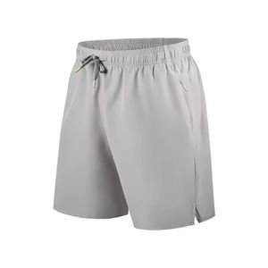Shorts Bermuda pour homme, couleur unie, séchage rapide, cordon de serrage à la taille, avec poches, tissu tricoté, shorts de sport décontractés - Product Image 4