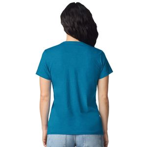 Camiseta de Cuello Redondo de Algodón para Mujer, Manga Corta, Informal, Suave, Transpirable, Cómoda, Corte Regular, Básica, Ropa de Moda para el Día a Día - Product Image 2