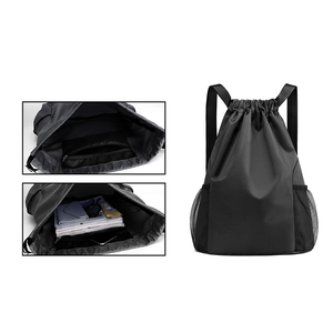 Sac à dos à cordon personnalisé avec logo, imperméable, pour le sport, la gym, léger, en polyester, sac de voyage à cordon, promotionnel - Product Image 2